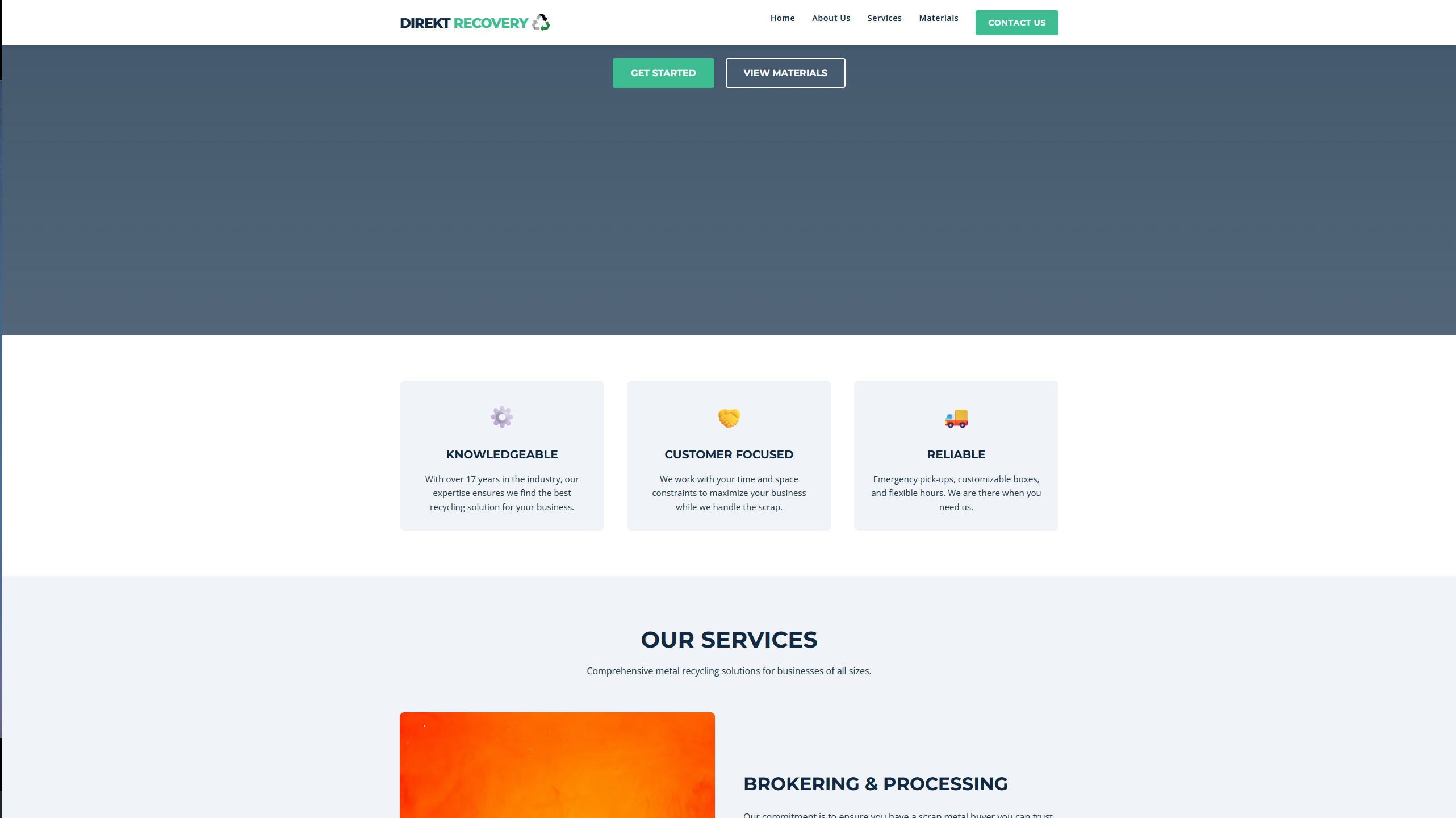 Direkt Website Redesign Mockup Screenshot