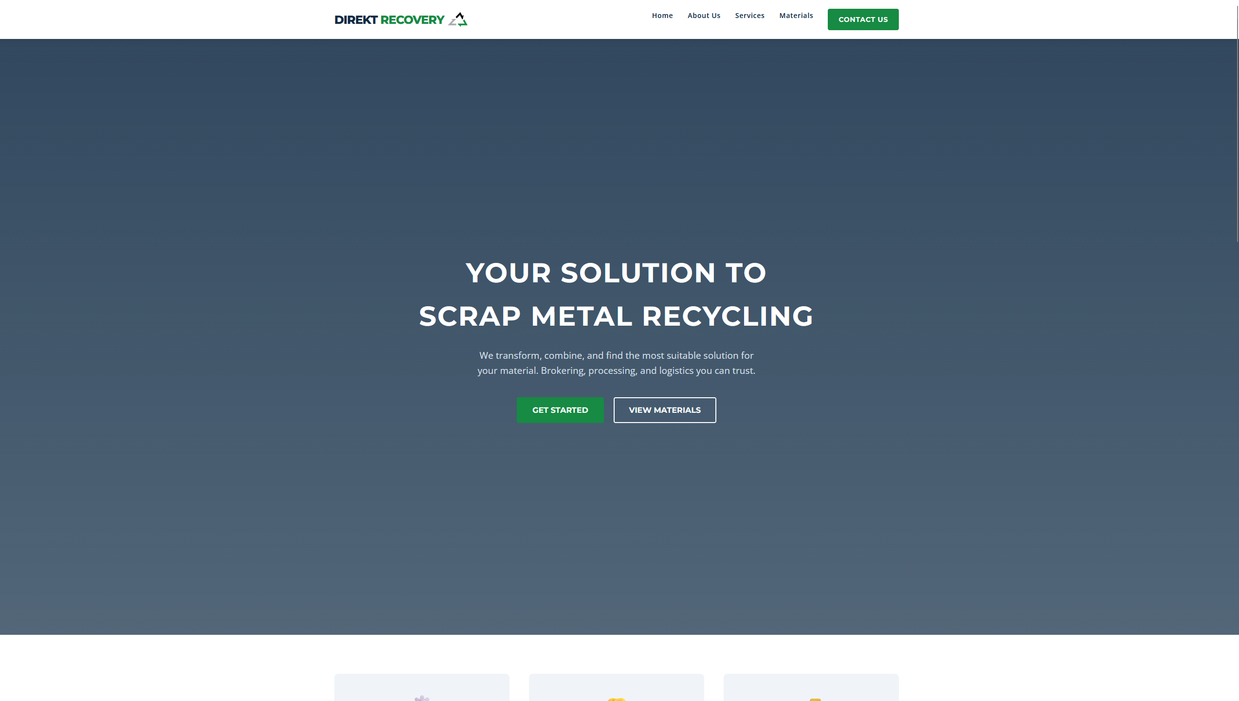 Direkt Website Redesign Mockup Screenshot